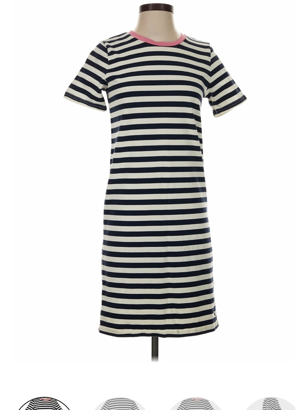 JOULES LIBERTY Dress Womens 8 Pink Blue Stripe Classic Capsule Wardrobe Core